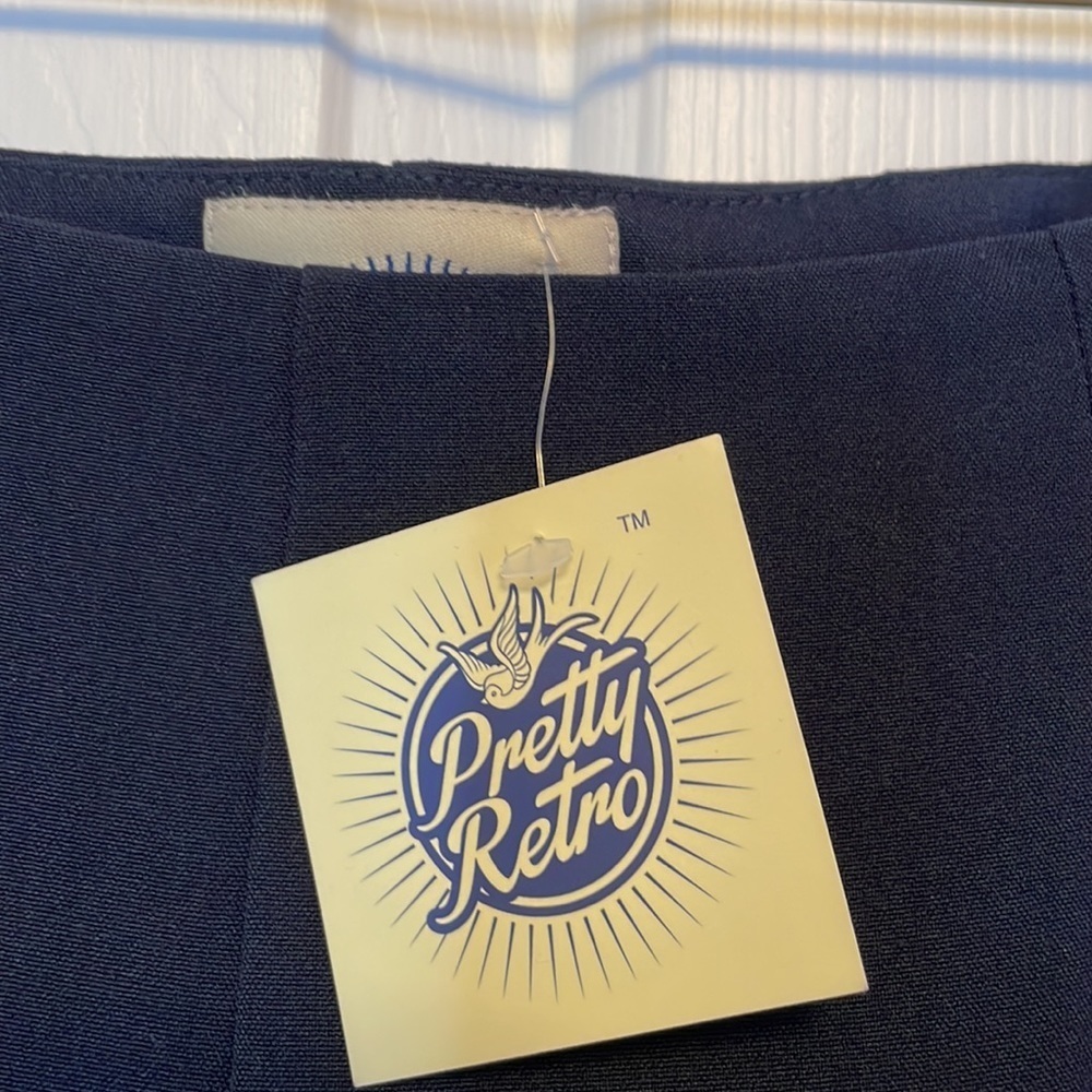 *last chance-consigning soon* Nwt Pretty Retro Swing Trousers in Navy - Picture 8 of 9